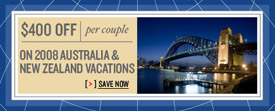Save $400 on Australian & New Zealand Vacations