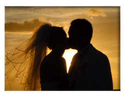 Honeymooners at Sunset
